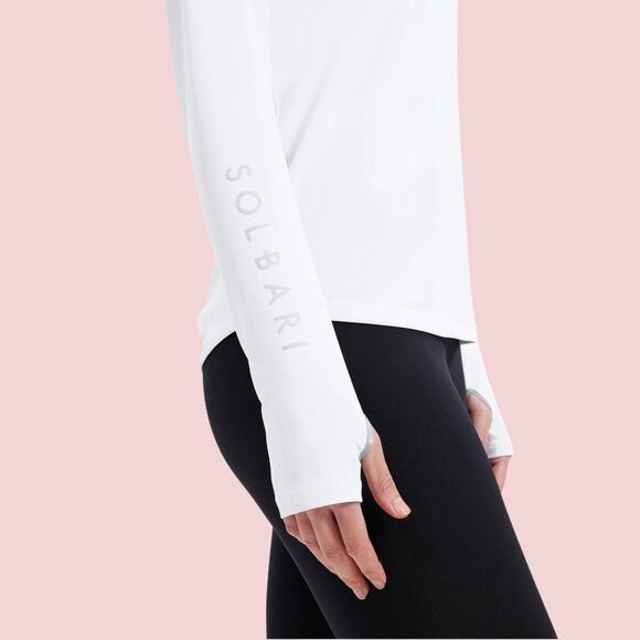 Solbari Long Sleeve White Rash Guard UPF 50+, Size XXL - NWT - Picture 3 of 5